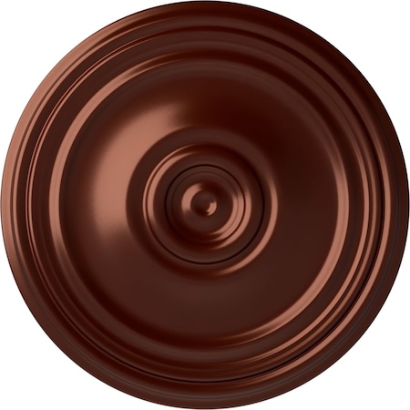 Ekena Millwork Reece Ceiling Medallion (Fits Canopies up to 6 3/4"), Hand-Painted Antique Copper, 21"OD x 1 1/4"P CM21REACS